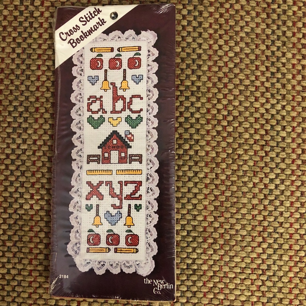 1990s NIP New Berlin Counted Cross Stitch Kit School Bookmark